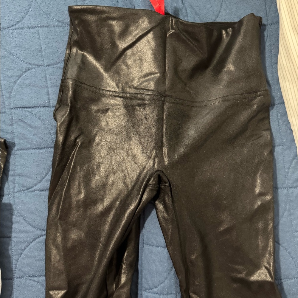 SPANX Shiny Black Leggings